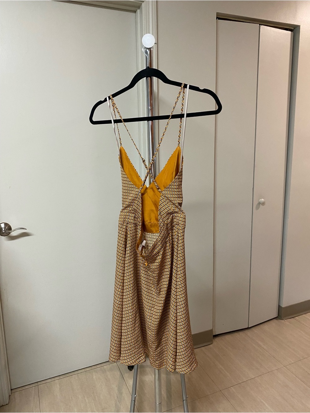 Forever 21 Gold Textured Slip Mini Dress with Adjustable Straps - Picture 11 of 11